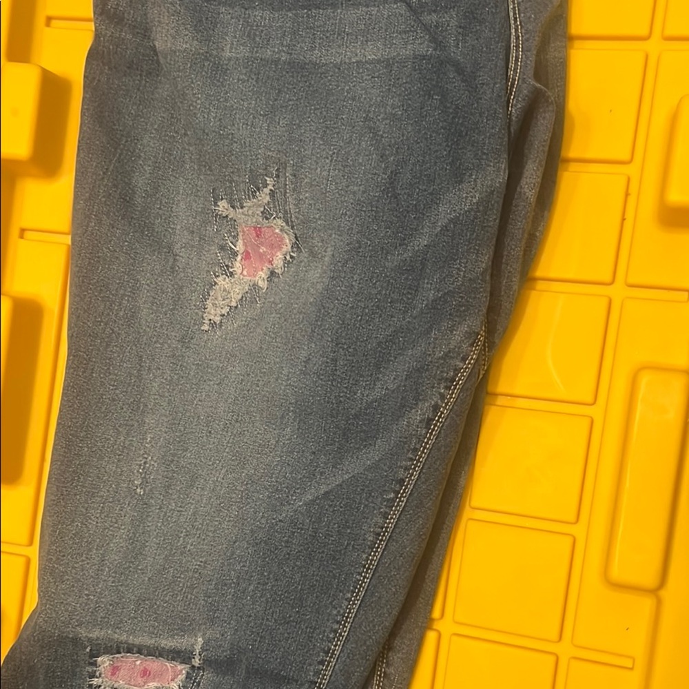 Women's Blue Distressed Jeans